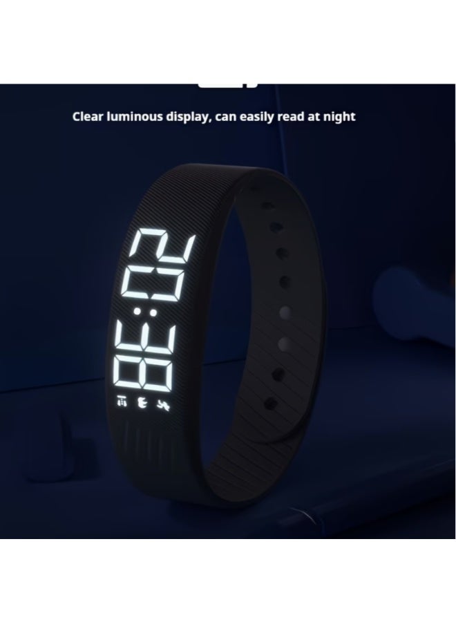 Ainawo Multifunctional Simple Fashion Unisex Electronic Watch With Alarm Clock, Pedometer, Timer, Luminous, Students Senseless Wear Fashion Sports Multifunctional Wristwatch Holiday Gift, Suitable For Any Scene Send A Hand Rope - Image 5